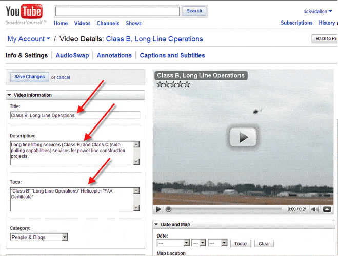 Optimizing You Tube Video for Search